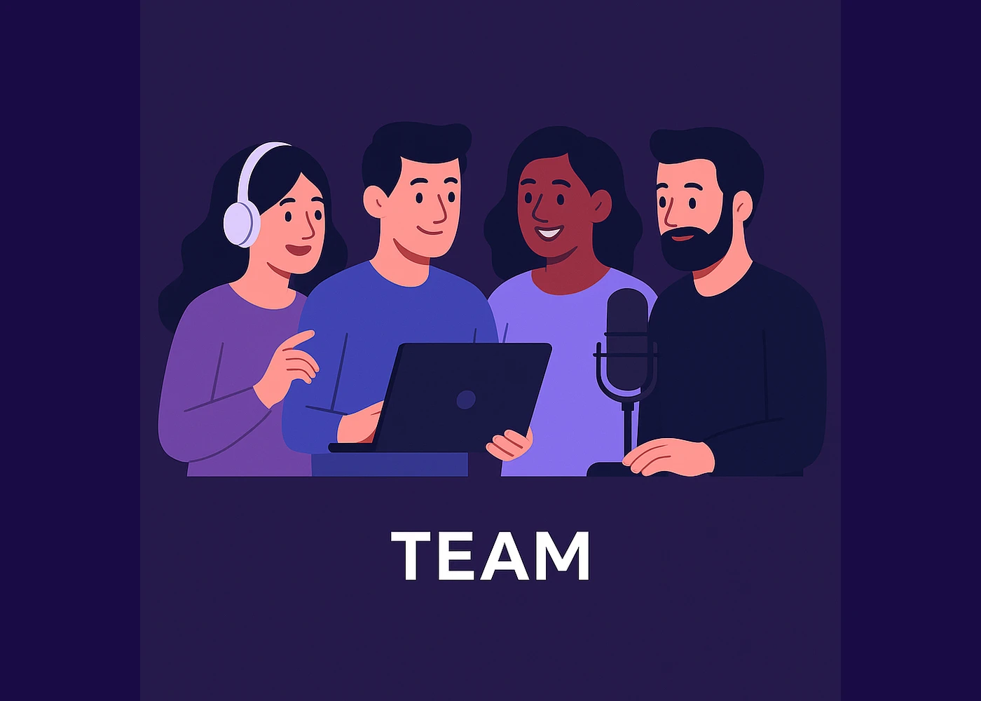 VoiceOver Maker team collaborating in the studio