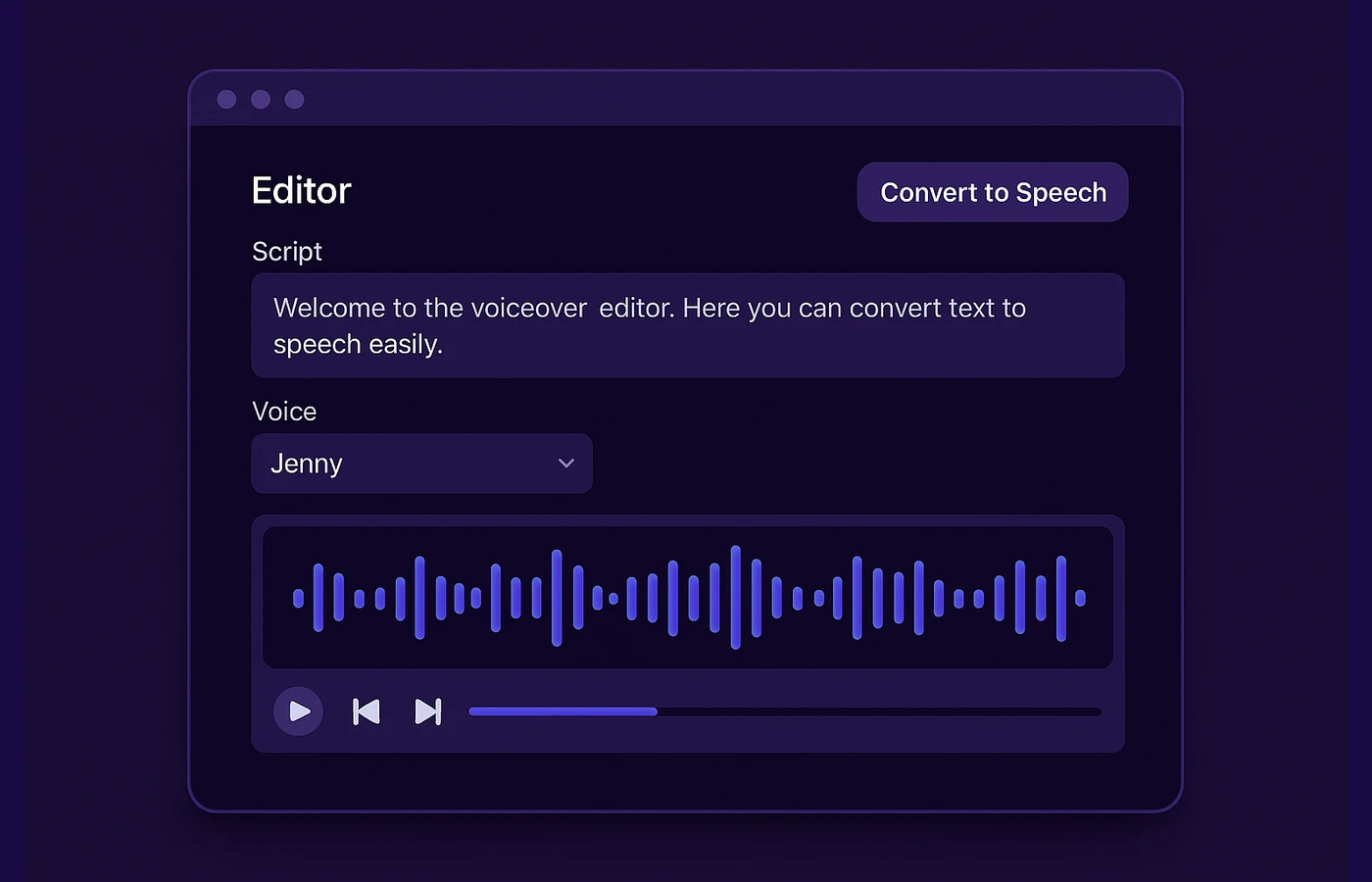 Timeline editor with annotations and audio controls