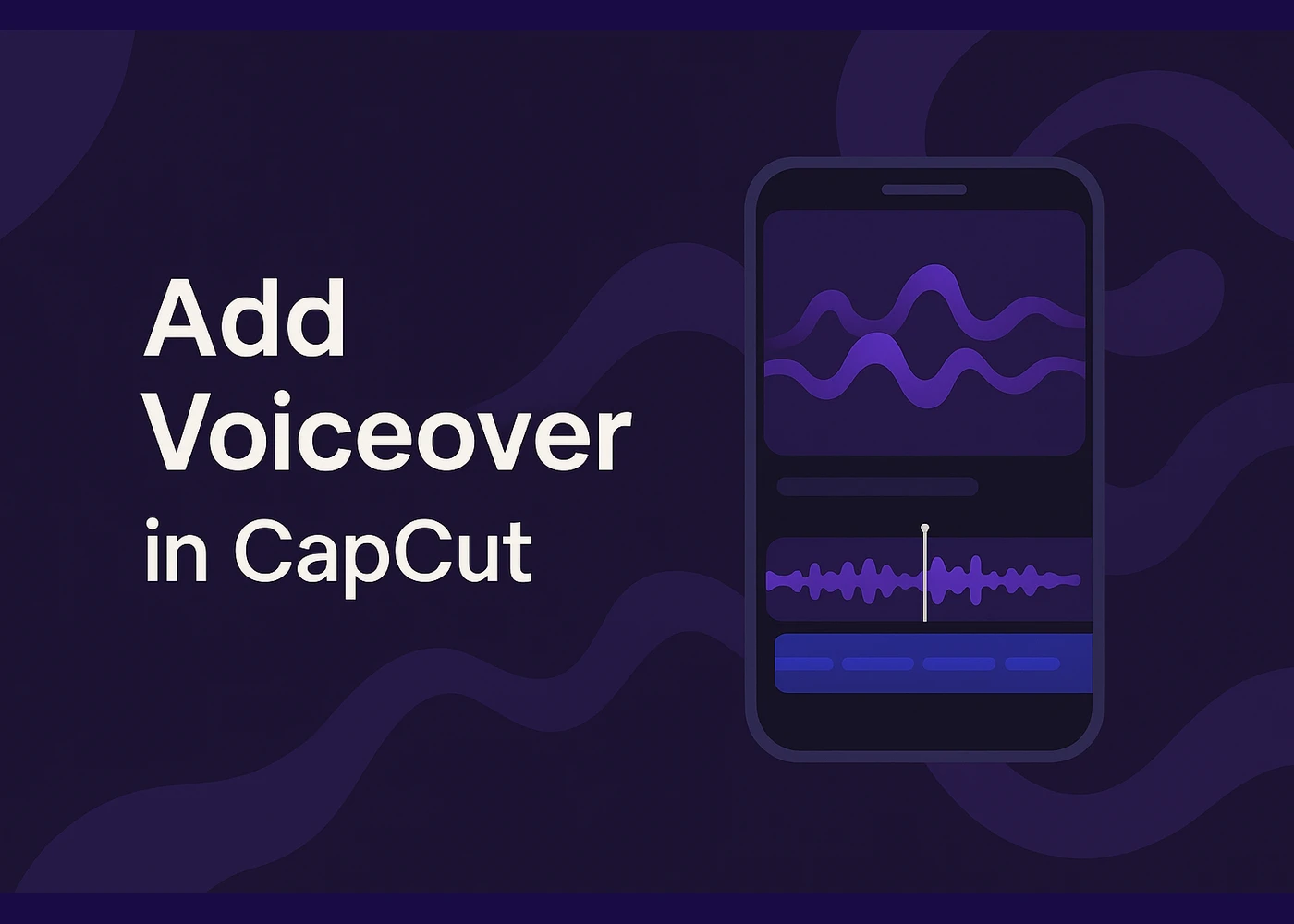 CapCut editing timeline with VoiceOver Maker narration