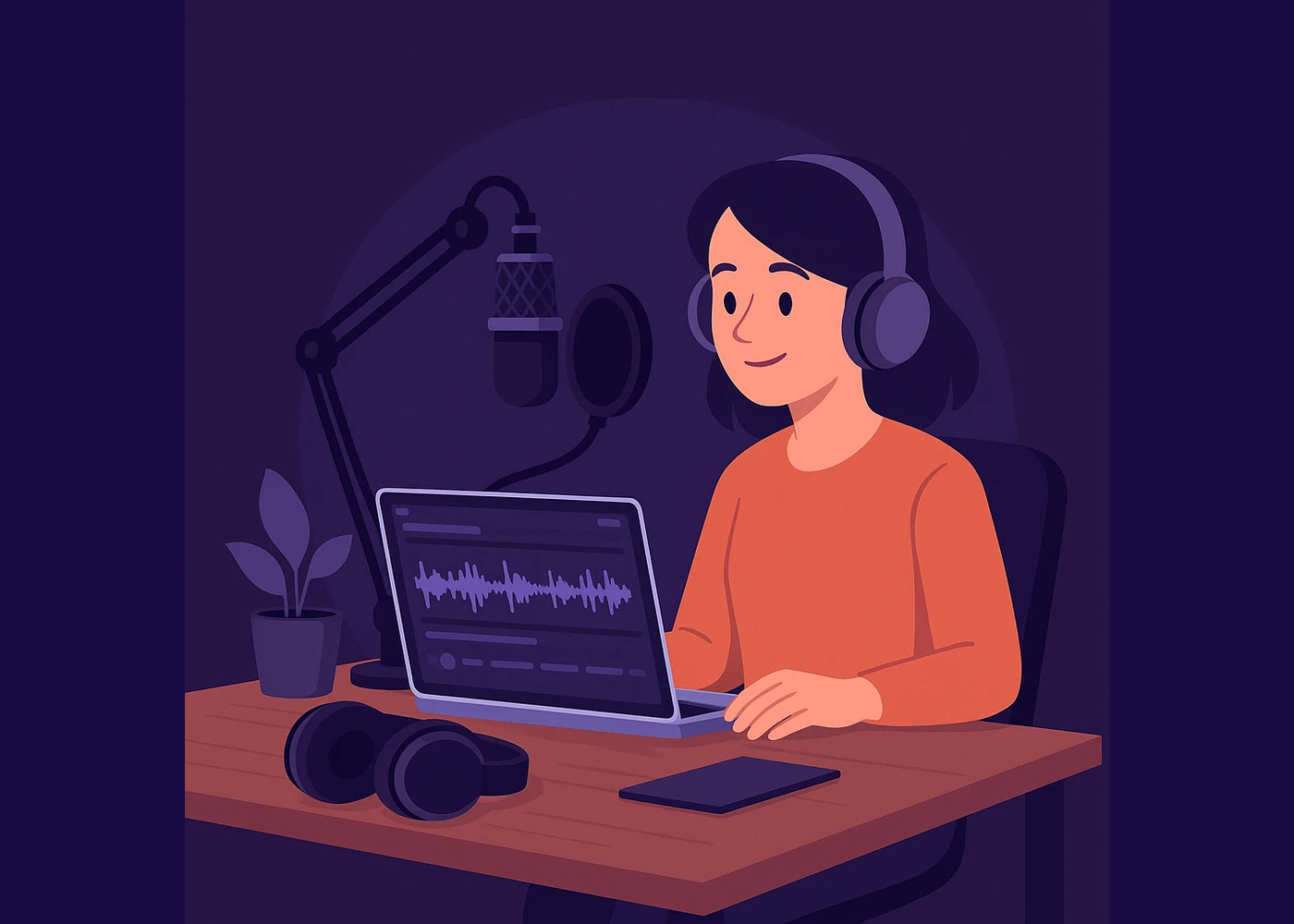 Creator recording workflow setup with VoiceOver Maker on iPhone